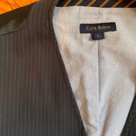 Mens navy pinstripe vest - Picture 2 of 2